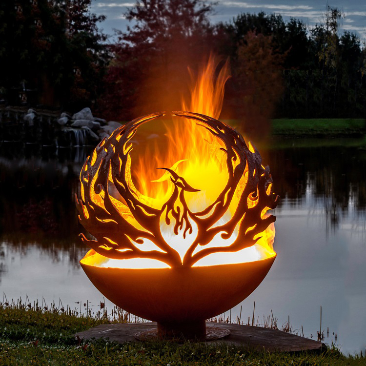Weather resistant steel brazier