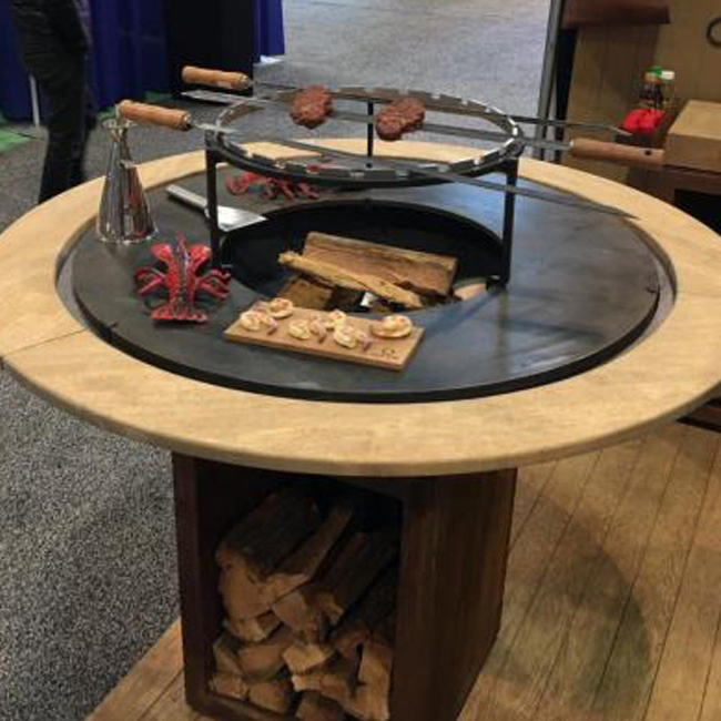 Weather-resistant steel barbecue grill