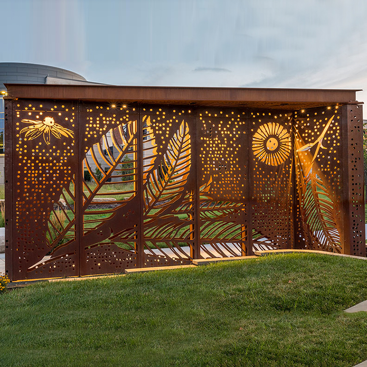 weathering steel screen